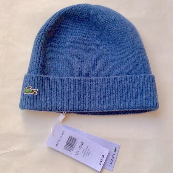 Lacoste | Accessories | Nwt Lacoste 0 Wool Hat Beanie Blue  display picture 1